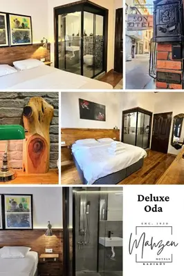 a collage of pictures of a hotel room at MAHZEN Otel in Istanbul