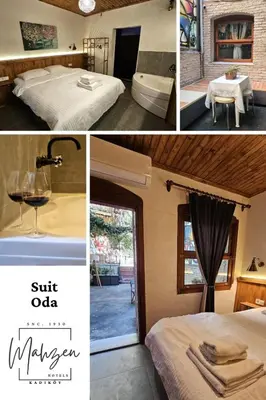 a collage of photos of a hotel room at MAHZEN Otel in Istanbul