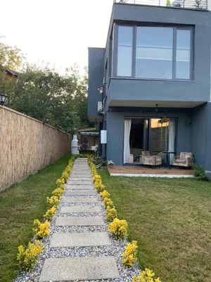a walkway in front of a house at Fcvillasapanca in Sapanca