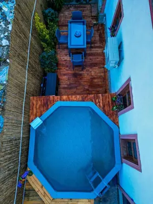 an overhead view of a swimming pool on a building at Sapanca Villa Şen 2 in Sapanca