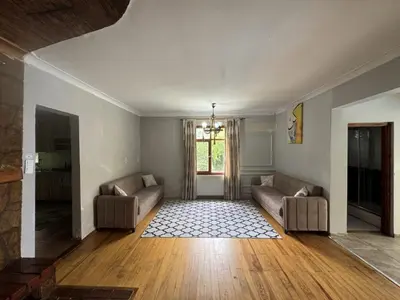 a living room with two couches and a window at Sapanca Bizim Konak in Sapanca