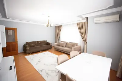 a living room with a couch and a table at Nomadia turkey in Istanbul