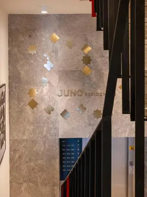 a bunch of sticky notes on the floor of a building at Taksim Juno Residences in Istanbul