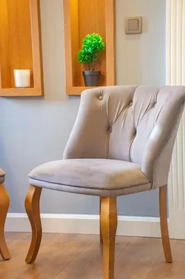 a leather chair in a room with a plant at Modern 2BR Flat 1min walk to Taksim square in Istanbul