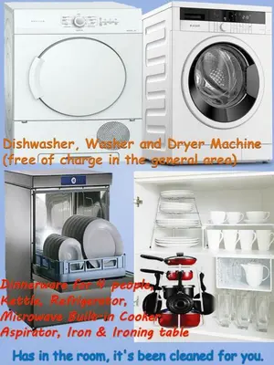 a collage of images of a washing machine at Hotel Taksim Home in Istanbul