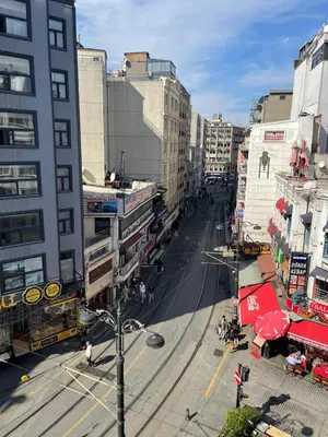 an overhead view of a city street with buildings at Mery Hotel İstanbul in Istanbul