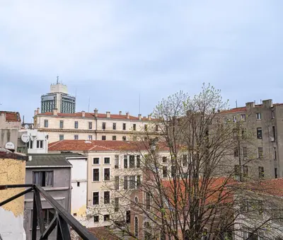a view of a city with buildings in the background at Nine Rooms by taksim in Istanbul