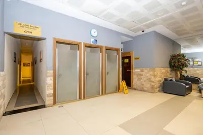 a lobby of a hospital with a waiting room at Harmony Hotel Merter & SPA in Istanbul