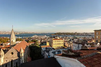 a view of a city from the roof of a building at Alaattin Apartments in Istanbul