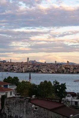 a view of a city and a body of water at Luxury with Exceptional Terrace and Bosphorus View in Istanbul
