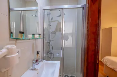 a bathroom with a shower and a sink at New homes oldcity in Istanbul