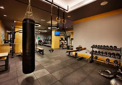 a gym with a punching bag hanging from the ceiling at Holiday Inn Istanbul - Kadikoy by IHG in Istanbul