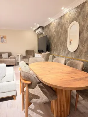 a conference room with a wooden table and chairs at Great Location Terrace Apartment 15 in Istanbul