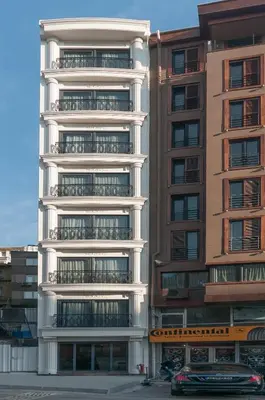 a tall building with balconies on the side of it at Park Grazza Hotel in Istanbul