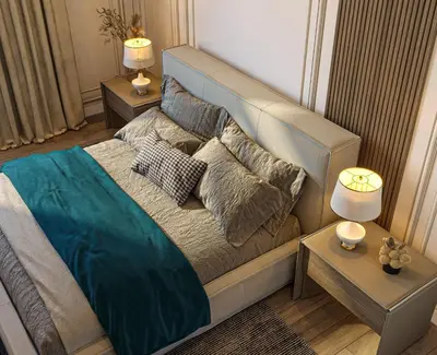 a bedroom with a large bed with two night stands at Vox Matara Elite House in Istanbul