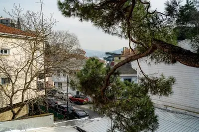 a view of a street in a city with buildings at Trendy 2BD Cozy Modern Bebek Home! #415 in Istanbul