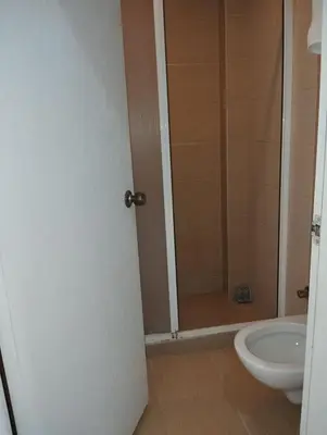 a bathroom with a shower and a toilet at ESEN PALAS otel in Istanbul