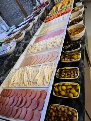 a buffet of different types of food on a table at Oceans 7 Hotel in Istanbul