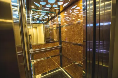 a bathroom with a shower with a mirror at Express İnci Hotel in Istanbul