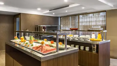 a buffet line with a lot of food on display at Regard Hotel in Istanbul