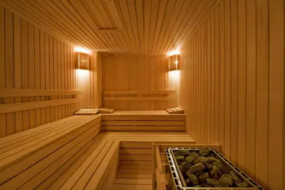 a sauna with two beds and a tub in it at Ferman Hotel Old City -Special Category in Istanbul