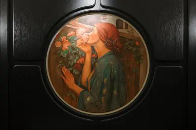 a picture of a painting of a woman on a wall at Tria Elegance Istanbul in Istanbul
