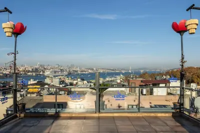 a view of the city from the roof of a building at Raymond Hotel Old City in Istanbul