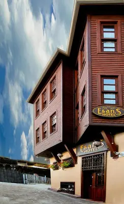 a building with a sign on the side of it at Esans Hotel - Special Category in Istanbul