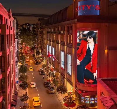 a picture of a woman on the side of a building at Sparkle Hotel in Istanbul