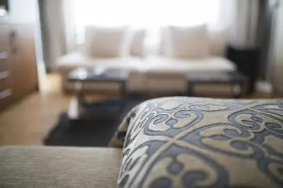 a close up of a couch in a living room at The Story Hotel Pera in Istanbul