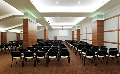 a large room with a bunch of chairs in it at Kaya Uludag in Uludag