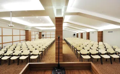 a large room with a bunch of chairs in it at Kaya Uludag in Uludag