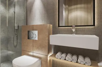 a bathroom with a sink and a toilet and a shower at Erzurumlu Hotel in Kilyos