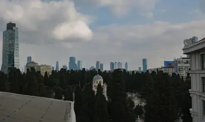 a view of a city with tall buildings and trees at Belle Maison Hotel&Residence in Istanbul
