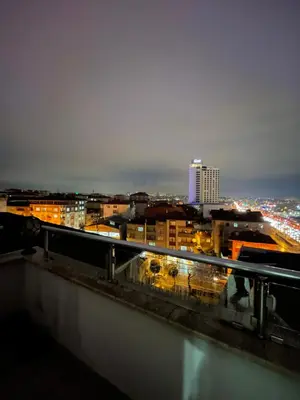 a view of a city at night with lights at Classes Hotel Airport in Istanbul