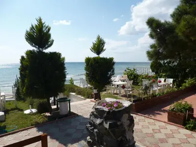 a view of the ocean from a resort at Istanbul Yildiz Hotel in Marmaraereglisi