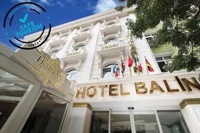 a hotel building with a sign in front of it at Balin Hotel - Special Category in Istanbul