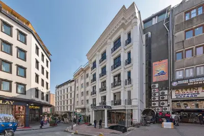 a group of buildings on a city street at Piya Sport Hotel in Istanbul