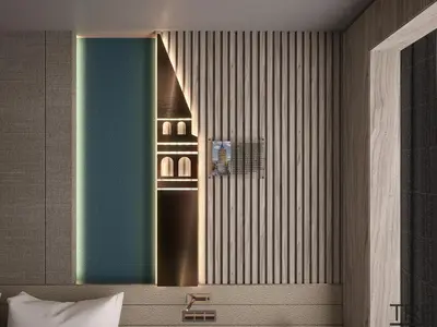 a hotel room with a bed and a mirror at Aspera Hotel Altunizade in Istanbul