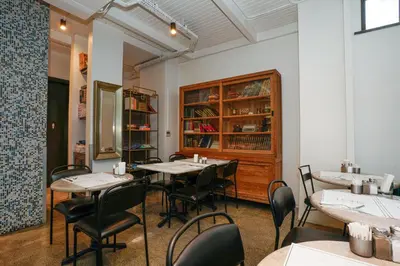 a restaurant with tables and chairs in a room at Faros Hotel Taksim-Special Category in Istanbul