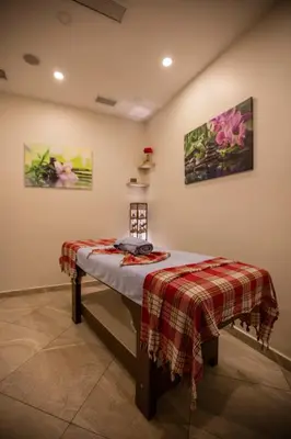 a room with a table with a blanket on it at Dodo Hotel Spa Old City in Istanbul