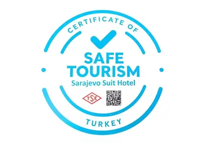 a logo for asafe tourism tulsa shuttle hotel at Sarajevo Suit Hotel in Kocaeli