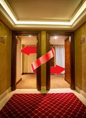 a room with a red ribbon on the door at Eurostar Old City Hotel & Spa in Istanbul