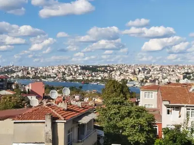 a view of the city from the roof of a building at Fener sweet in Istanbul