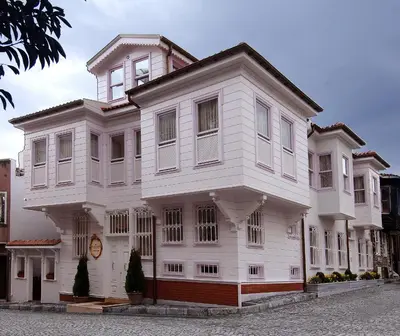 a large white house with aventh floor at Darussaade Hotel Old City - Sultanahmet in Istanbul