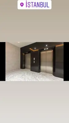 a room with two closets and a bed in it at Three bedroom Duplex apartment with large terrace in Istanbul