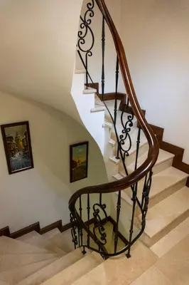 a spiral staircase in a house at Long Stay İstanbul Hotel in Istanbul