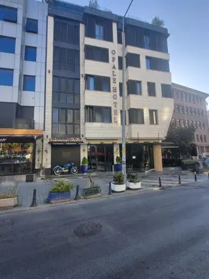a building on the corner of a street at Opale Hotel in Istanbul