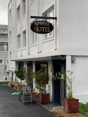 a hotel with a sign on the front of it at Spinel Hotel - Old City in Istanbul