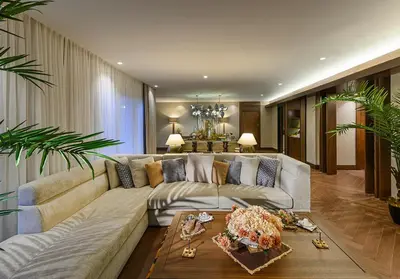 a living room with a couch and a table at Elite World Grand Sapanca in Sapanca